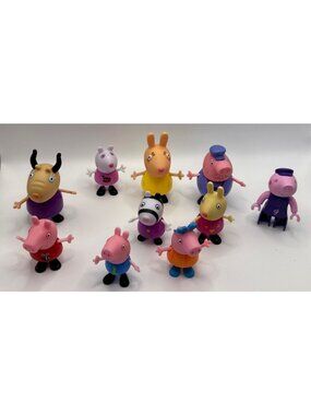 Peppa Pig Figures Assorted Characters, Lot of 10